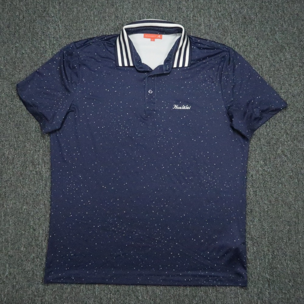 Redvanly Shirt Mens Large Blue White Golf Performance Polo Hualalai Short Sleeve